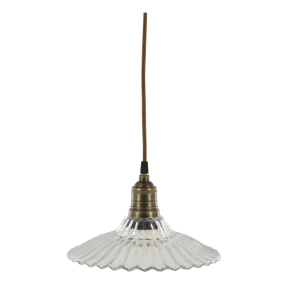Taklampa SOLFJÄDER glas 17x26cm