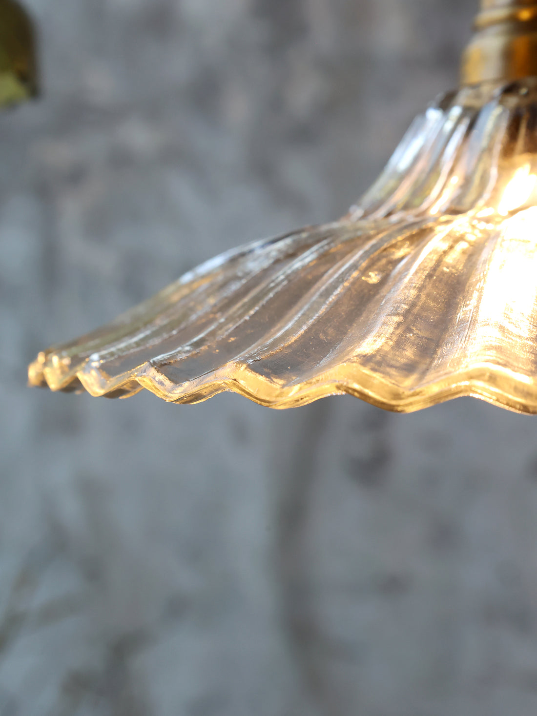 Taklampa SOLFJÄDER glas 17x26cm