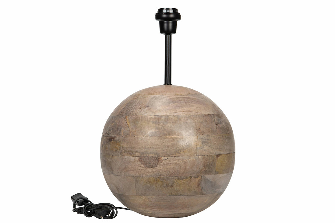Bordslampa GLOBE antikträ 42cm inkl. lampskärm