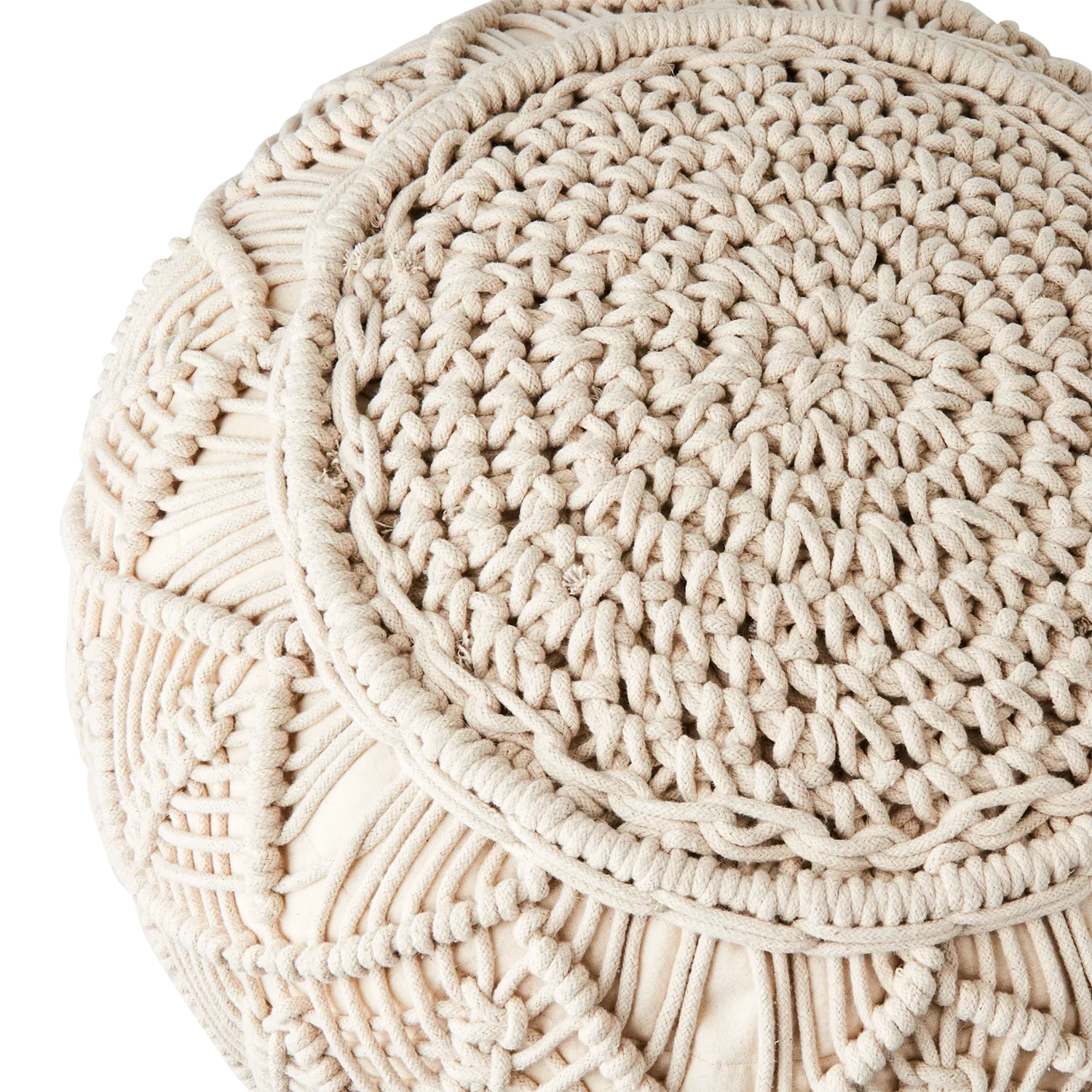 Sittpuff JUNI elfenben Ø40xH35 cm