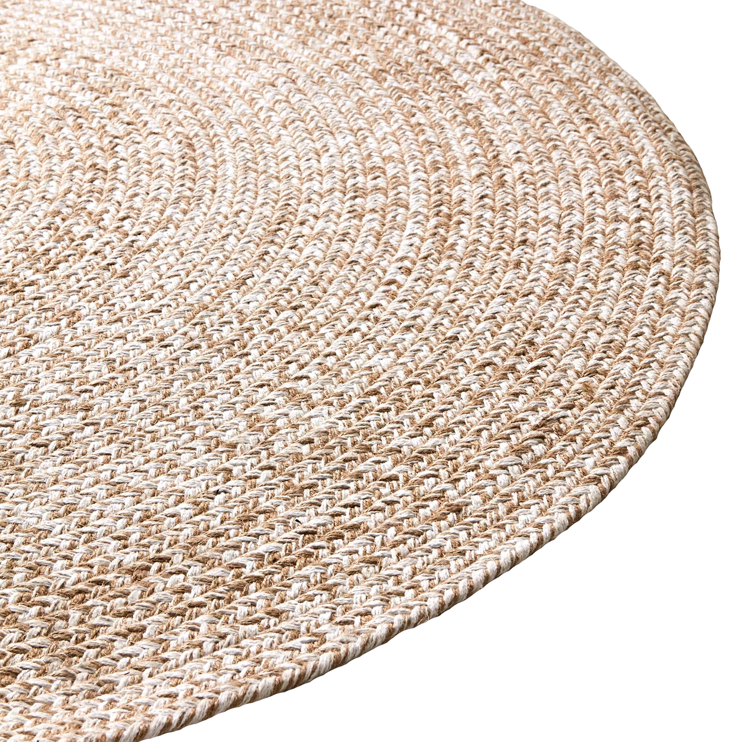 Matta JUNI, Natur/vit Ø120 cm