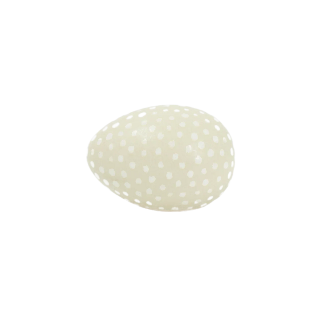 Prydnadsfigur ÄGG, mini, prickigt lav/vit