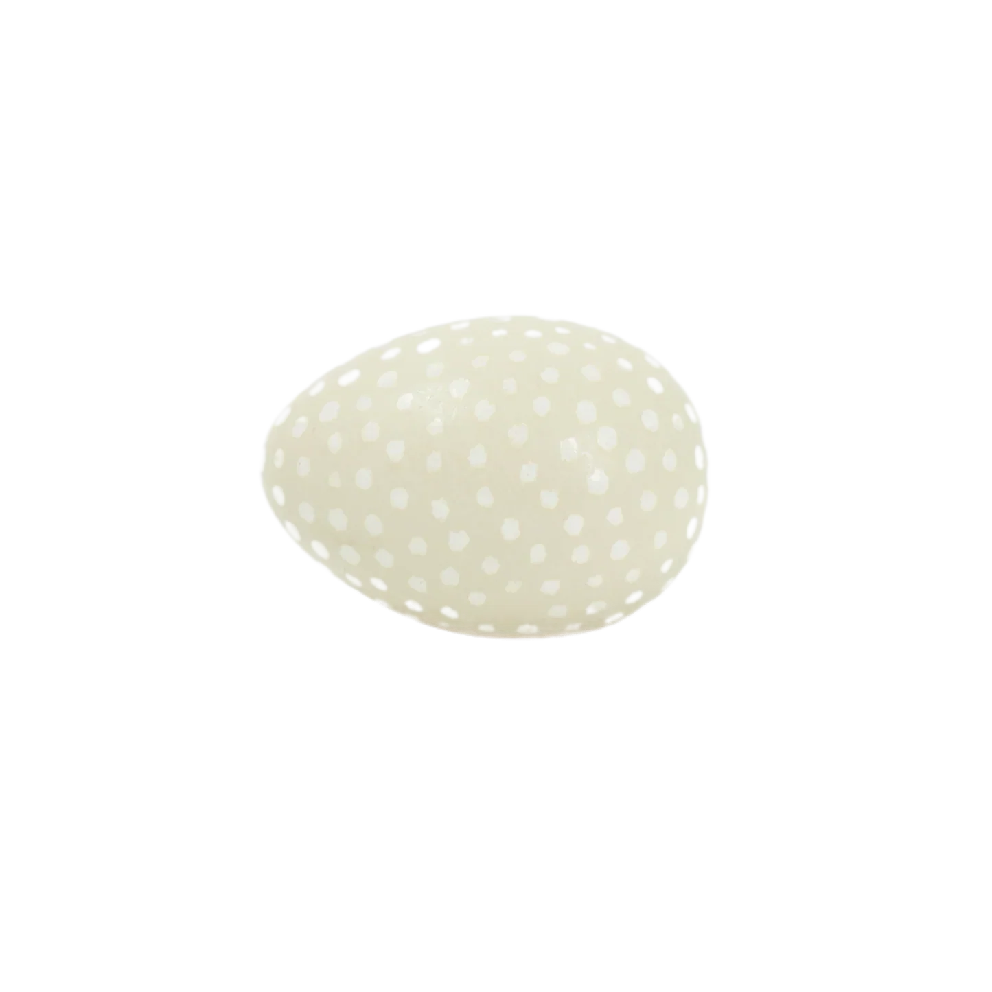 Prydnadsfigur ÄGG, mini, prickigt lav/vit