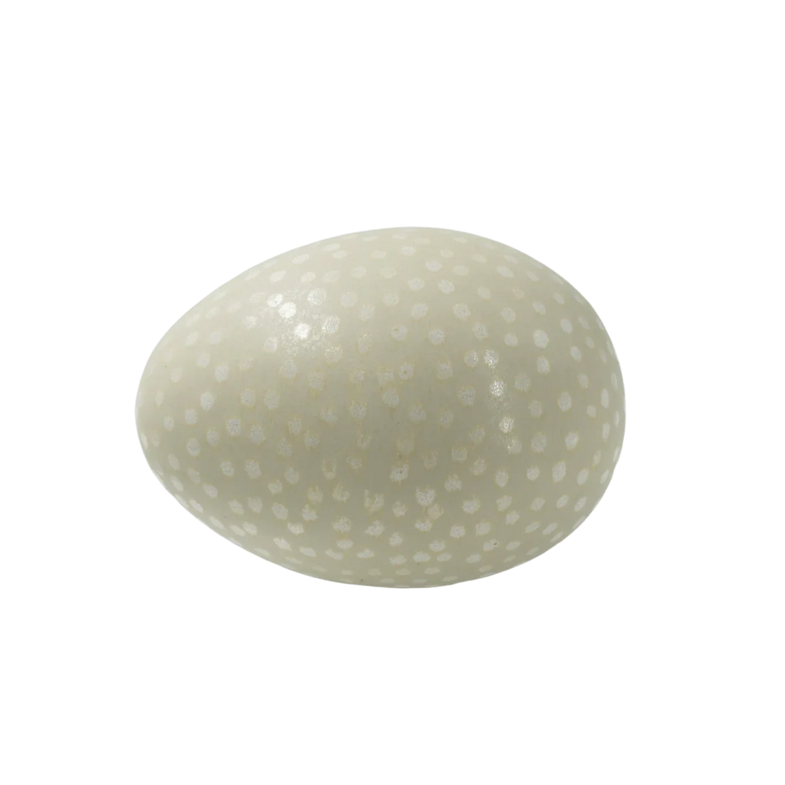 Prydnadsfigur ÄGG, mini, prickigt lav/vit