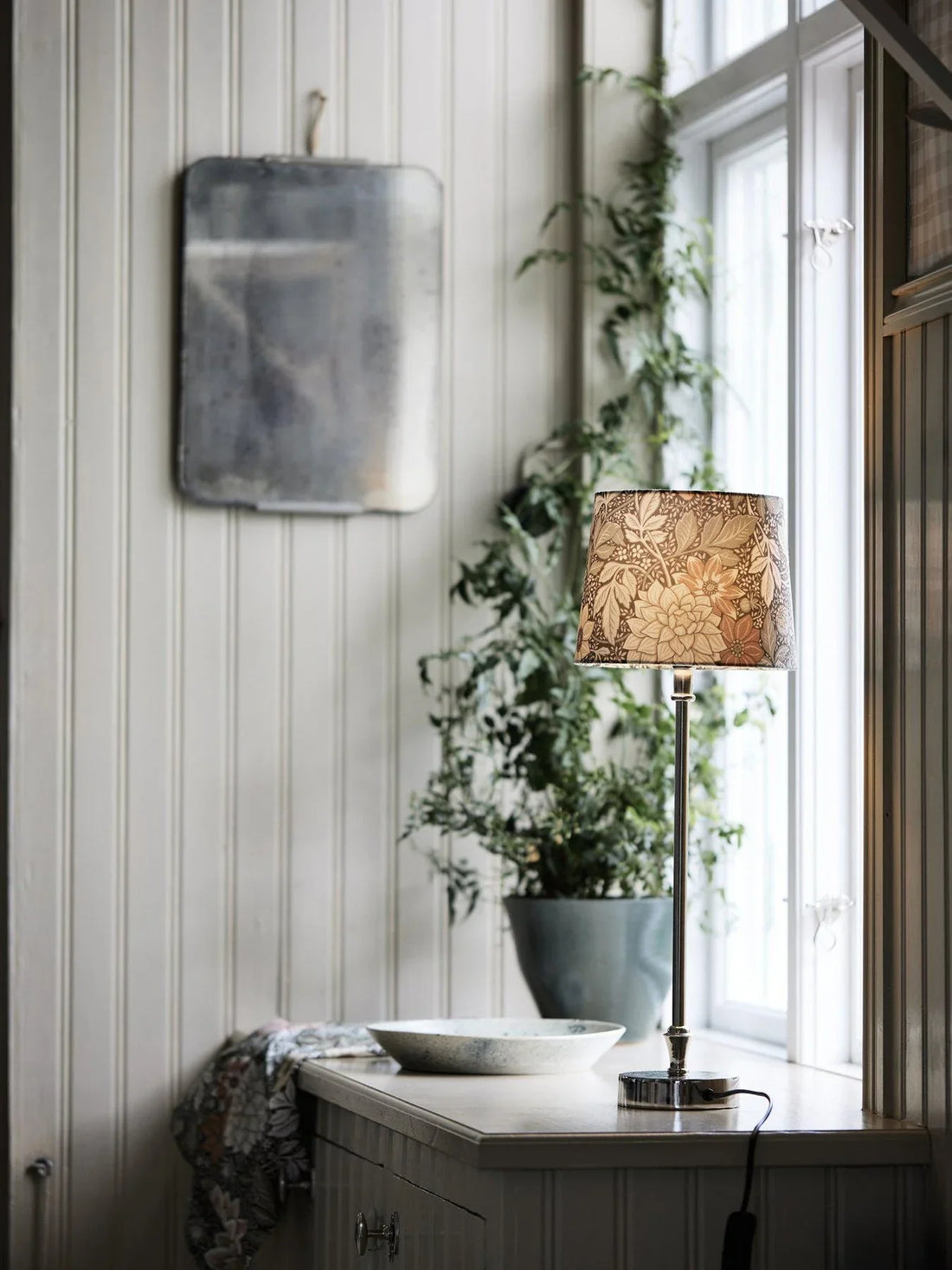 Lampskärm bordslampa SOFIA DAHLIA 20cm grön