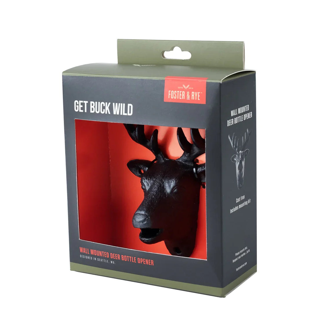 Kapsylöppnare DEER svart gjutjärn