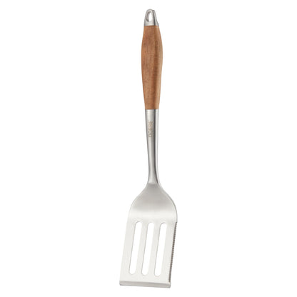 Grillset BBQ tång och stekspade rostfritt/acacia