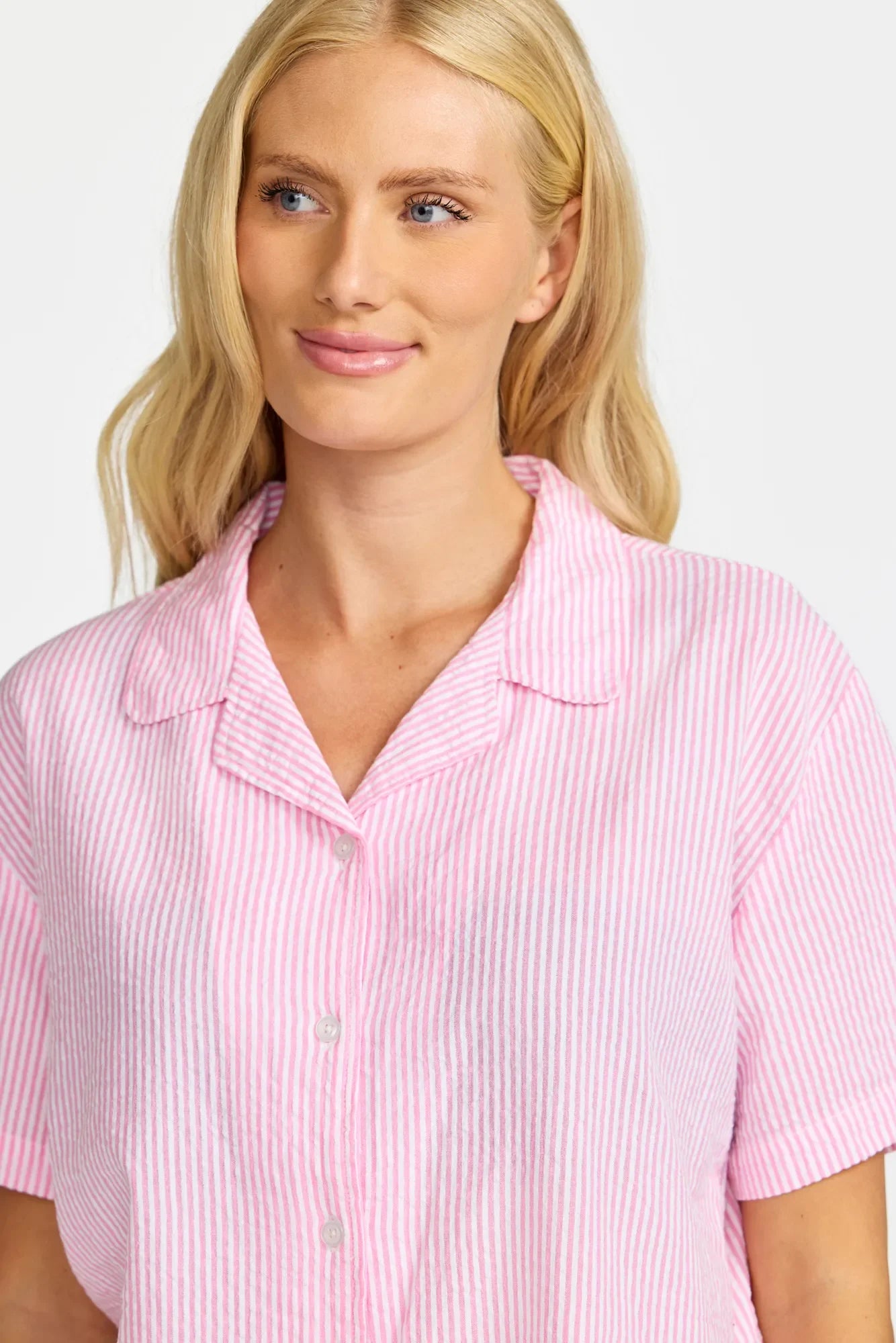 Pyjamas PINK STRIPE kort