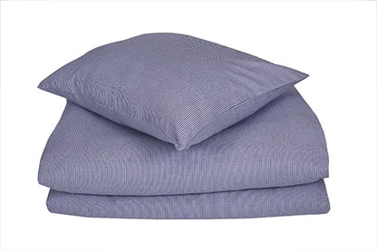 Påslakanset PHILIP ekologiskt 230x220cm - dubbel/kingsize marinblå/vit