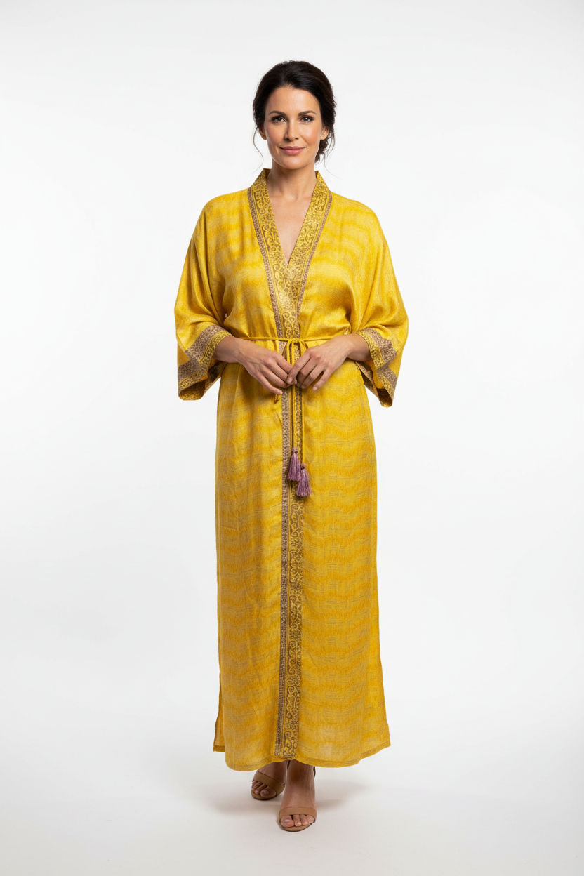 Kimono YELLOW SEAGRASS vintage