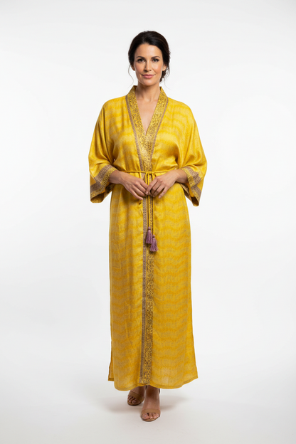 Kimono YELLOW SEAGRASS vintage