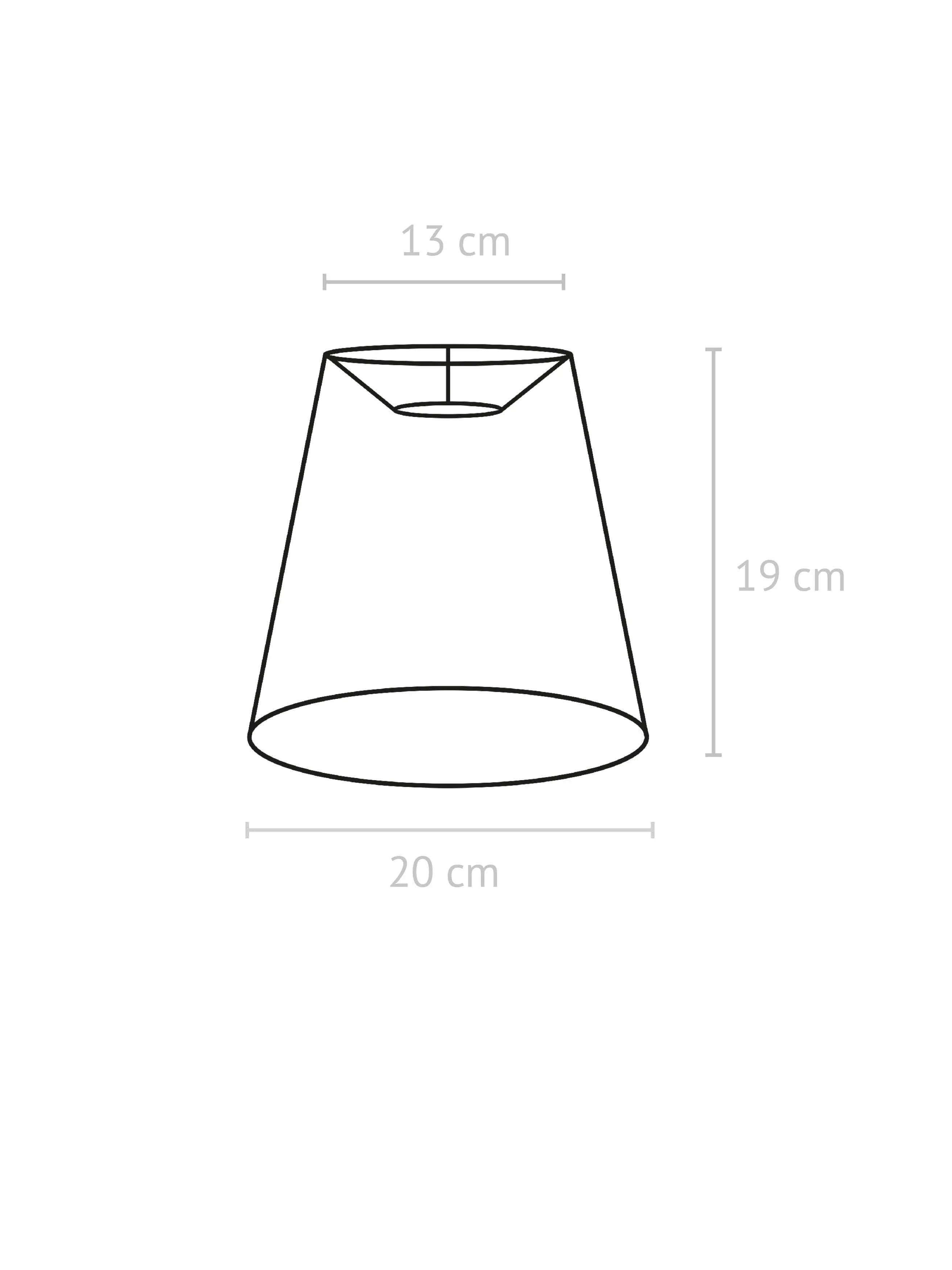 Lampskärm toppring CIA 20cm Linne