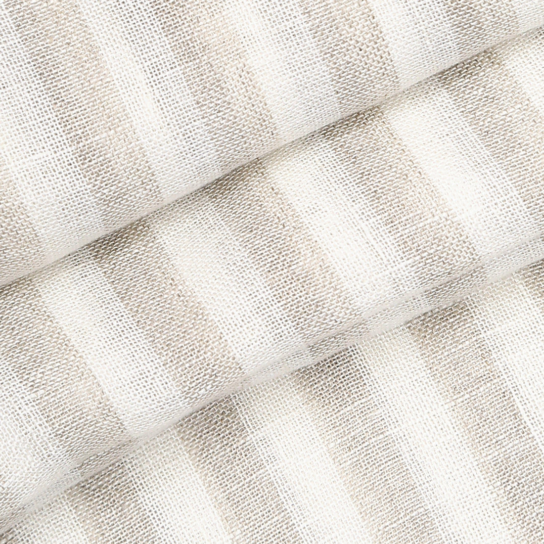 Gardinlängd LOTTA 2-pack 140x280cm 100% lin randig natur/offwhite