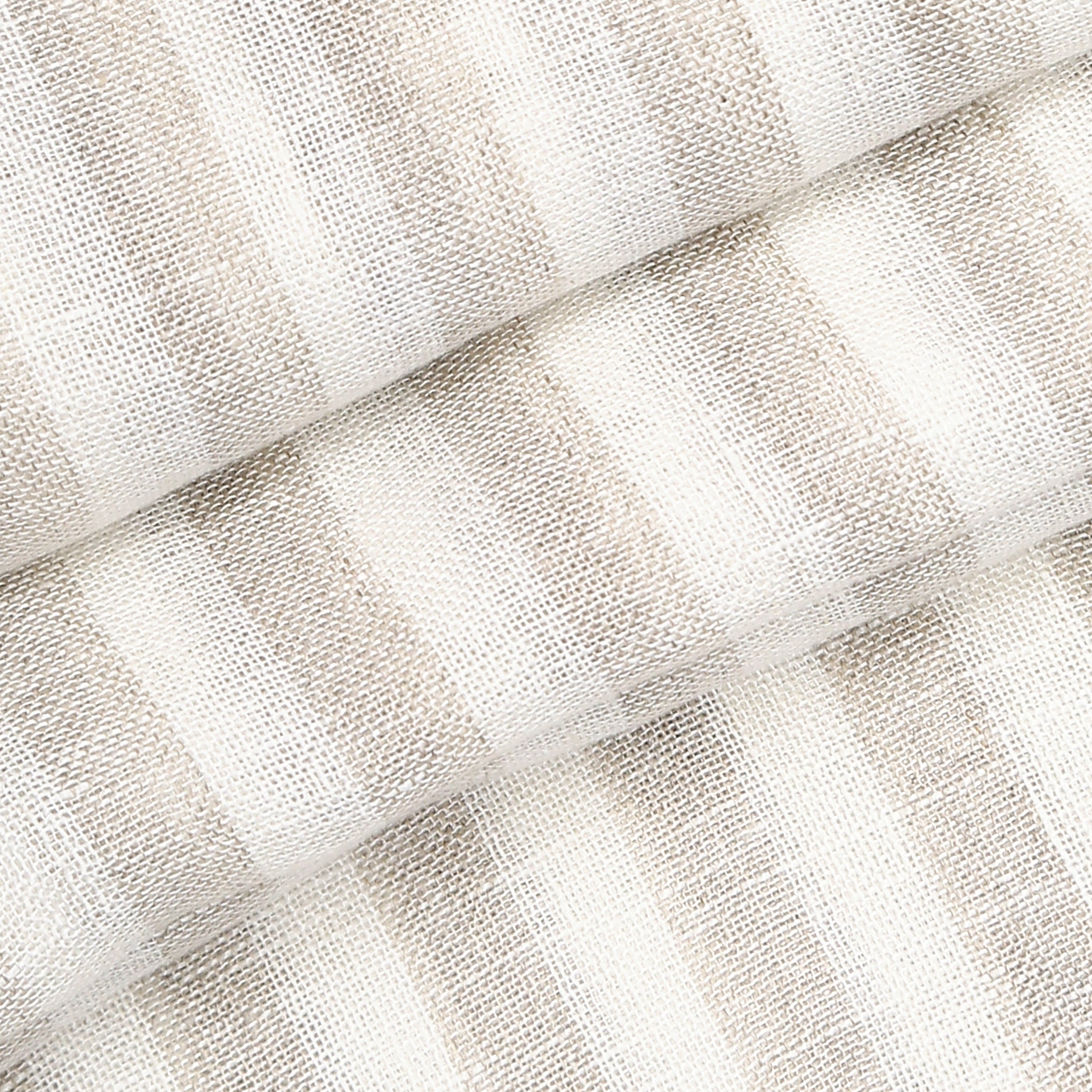 Gardinlängd LOTTA 2-pack 140x280cm 100% lin randig natur/offwhite