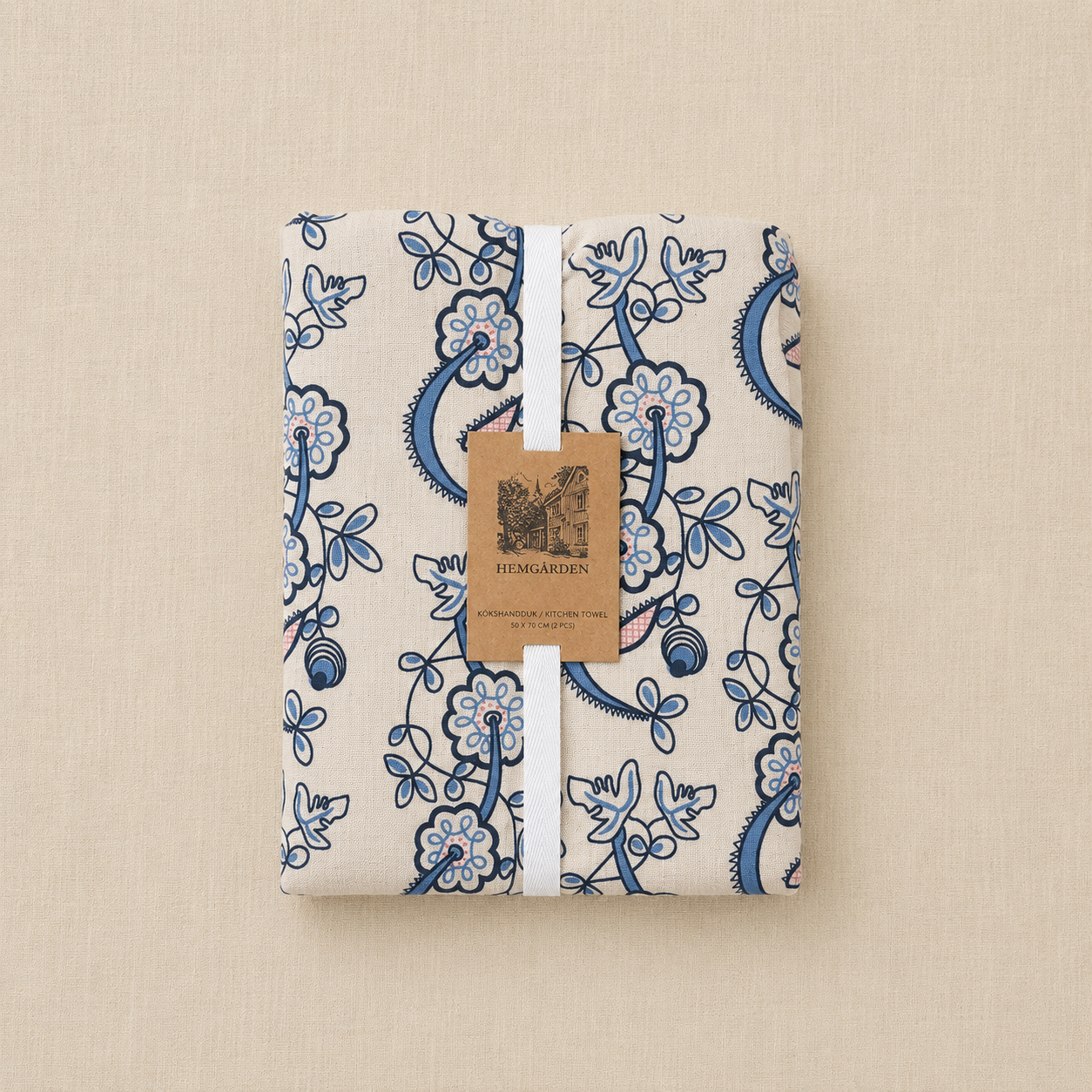 Kökshandduk GRIPSHOLMSROSEN 2-pack 50x70cm