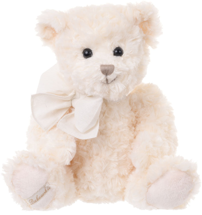 Gosedjur nalle BEAU GARCON ANTOINE 40cm vit rosett