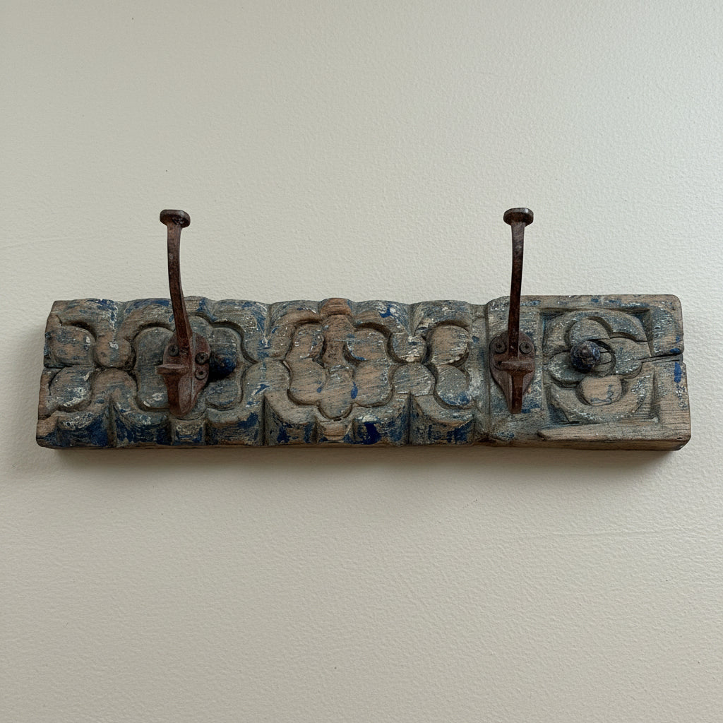 Krokbräda VINTAGE 42x10x4cm 2 krokar