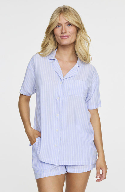Pyjamas BLUE STRIPE kort