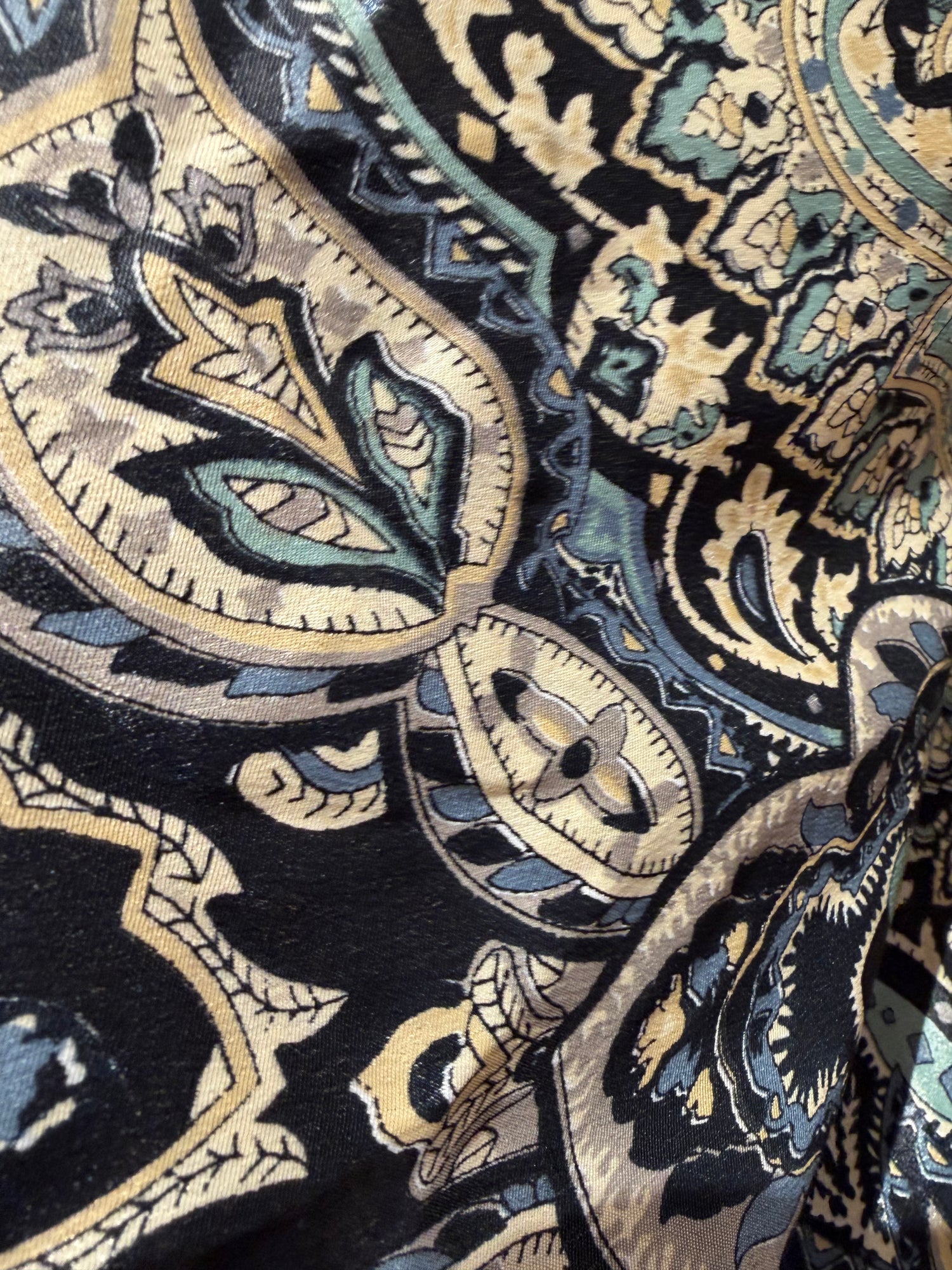 Kimono FAY LÅNG blå paisley