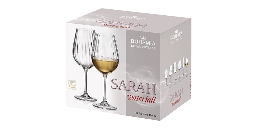 Vitvinsglas WATERFALL 400ml 6-pack