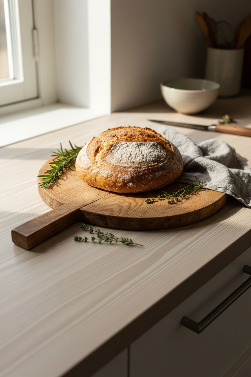 Serveringsbricka/brödspade VINTAGE rund 44,5cm