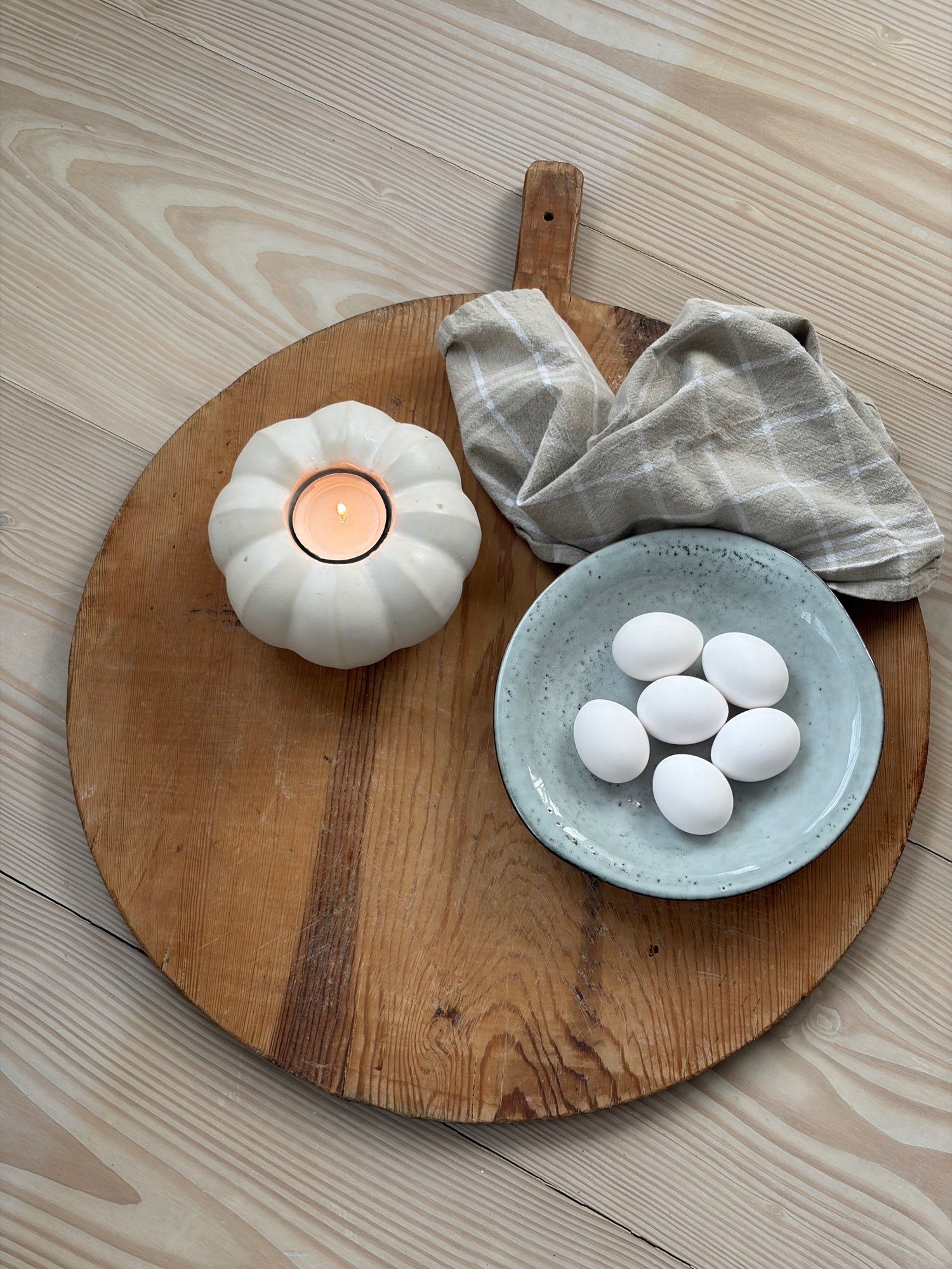 Serveringsbricka/brödspade VINTAGE rund 56,5cm