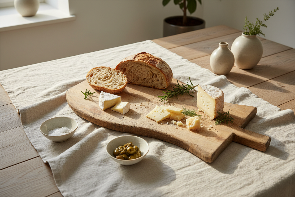 Serveringsbricka/brödspade VINTAGE oregelbunden 60x38cm