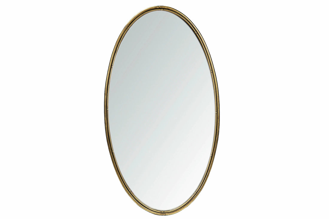Spegel OVAL antikmässing 100cm