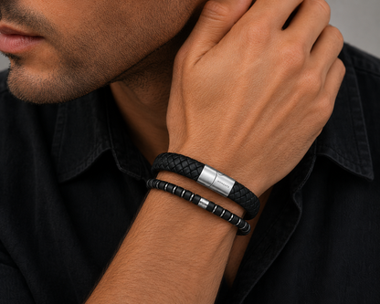 Armband MAN BRAIDED FLAT 12mm