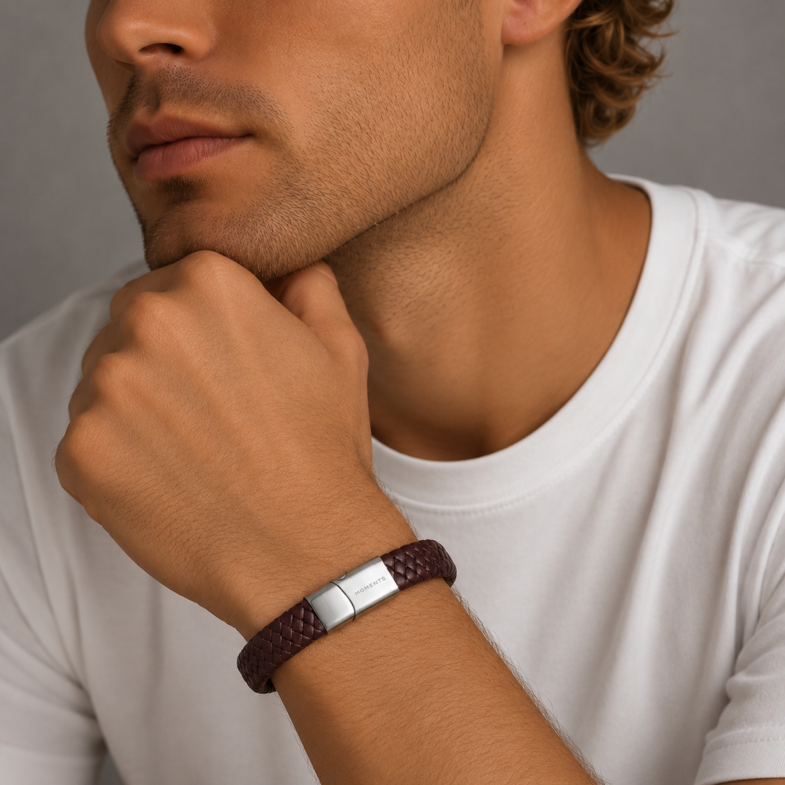Armband MAN BRAIDED FLAT 12mm