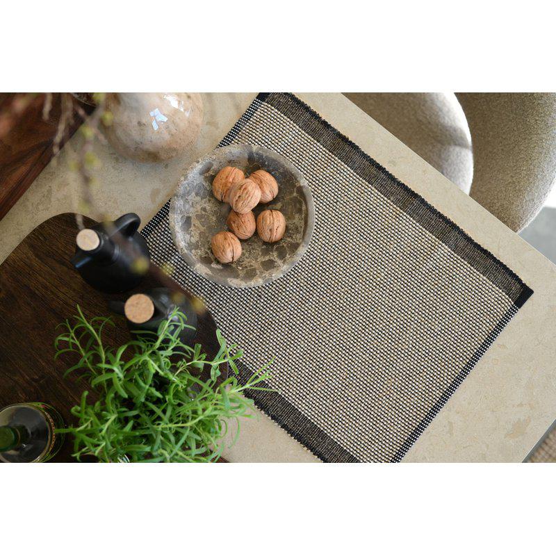 Tablett TORE 35x45cm enpack brun/beige jute/bomull