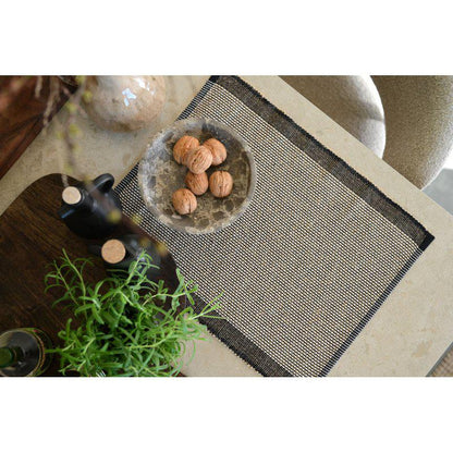 Tablett TORE 35x45cm enpack brun/beige jute/bomull