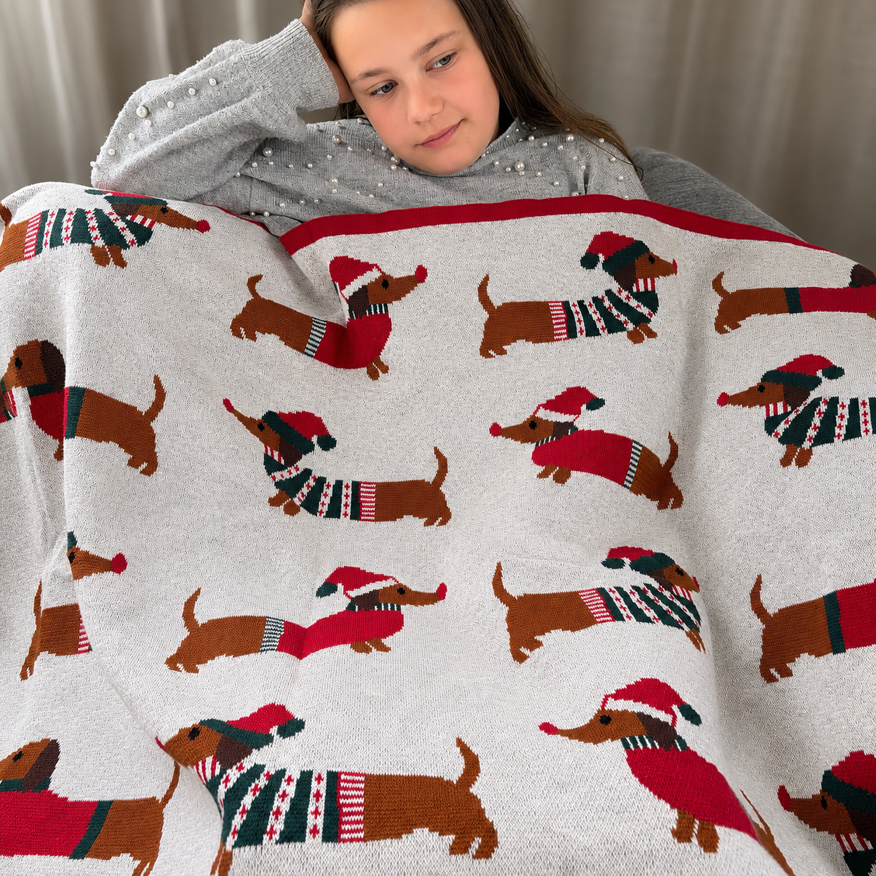 Filt TAX jacquardvävd 160x130cm