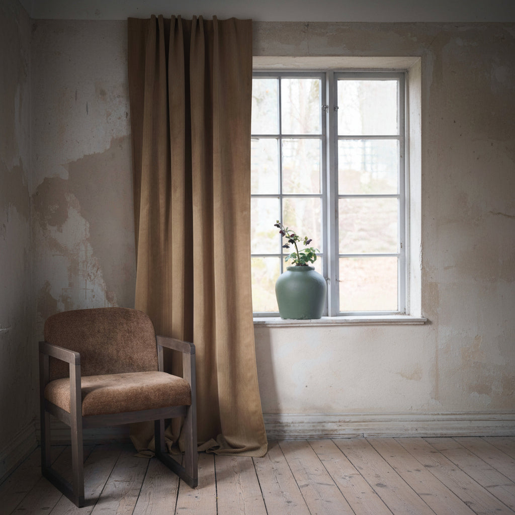 Gardinlängder OWEN sand 140x280cm