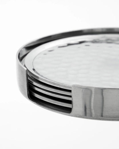 Glasunderlägg HAMMER SILVER 4-pack