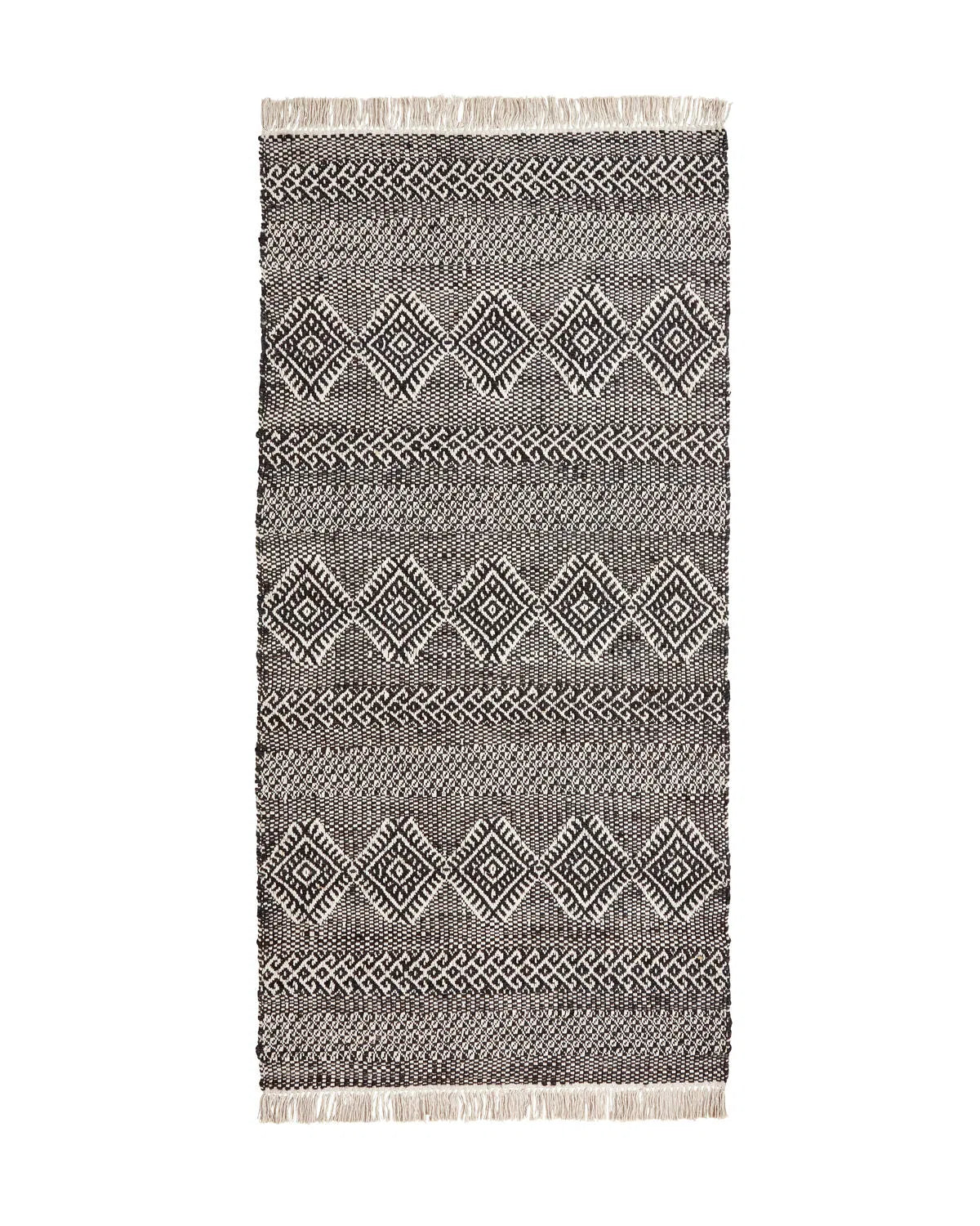 Matta ETHNIC svart/natur 200x90cm