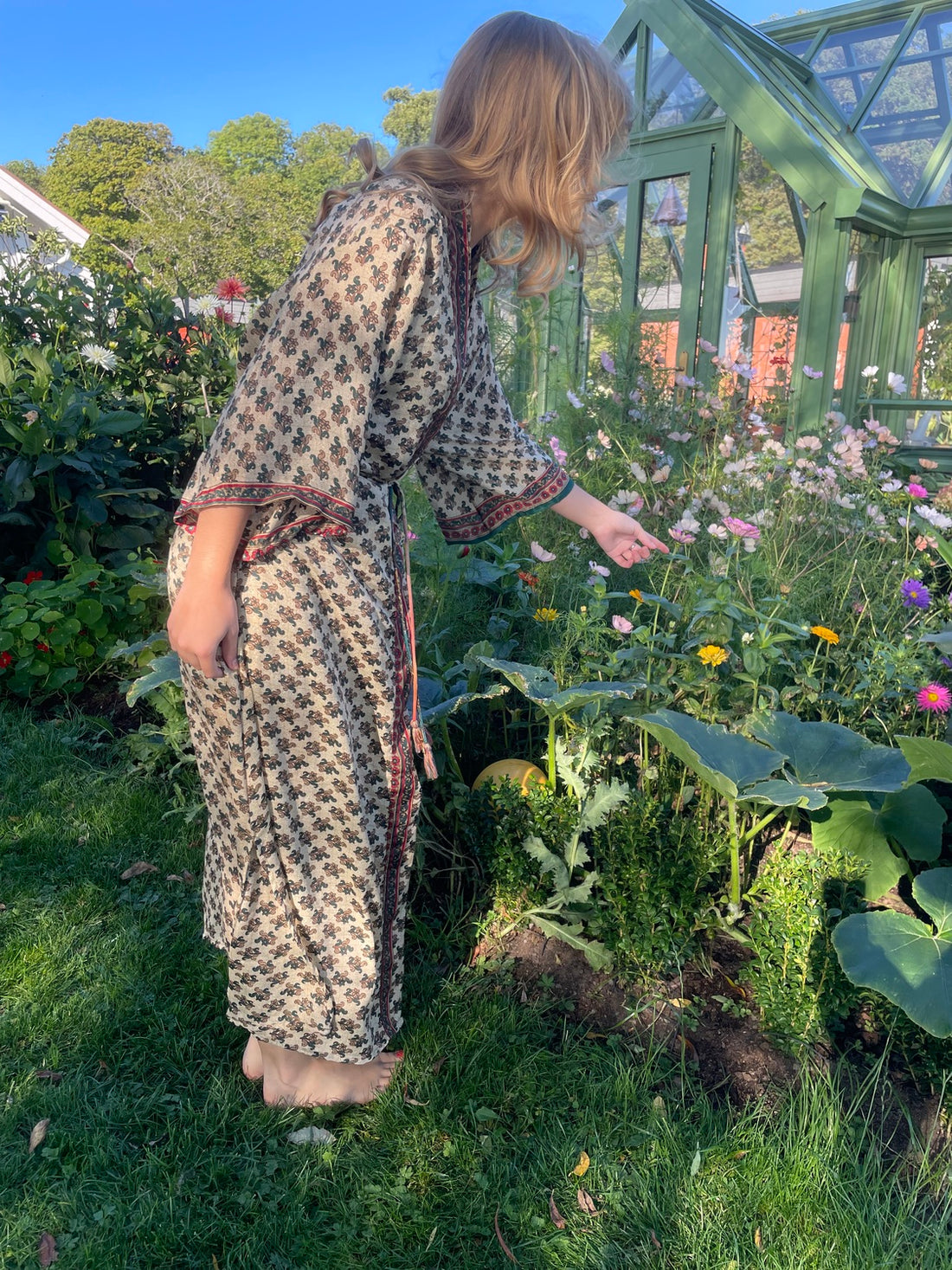 Kimono GREEN GARDEN vintage
