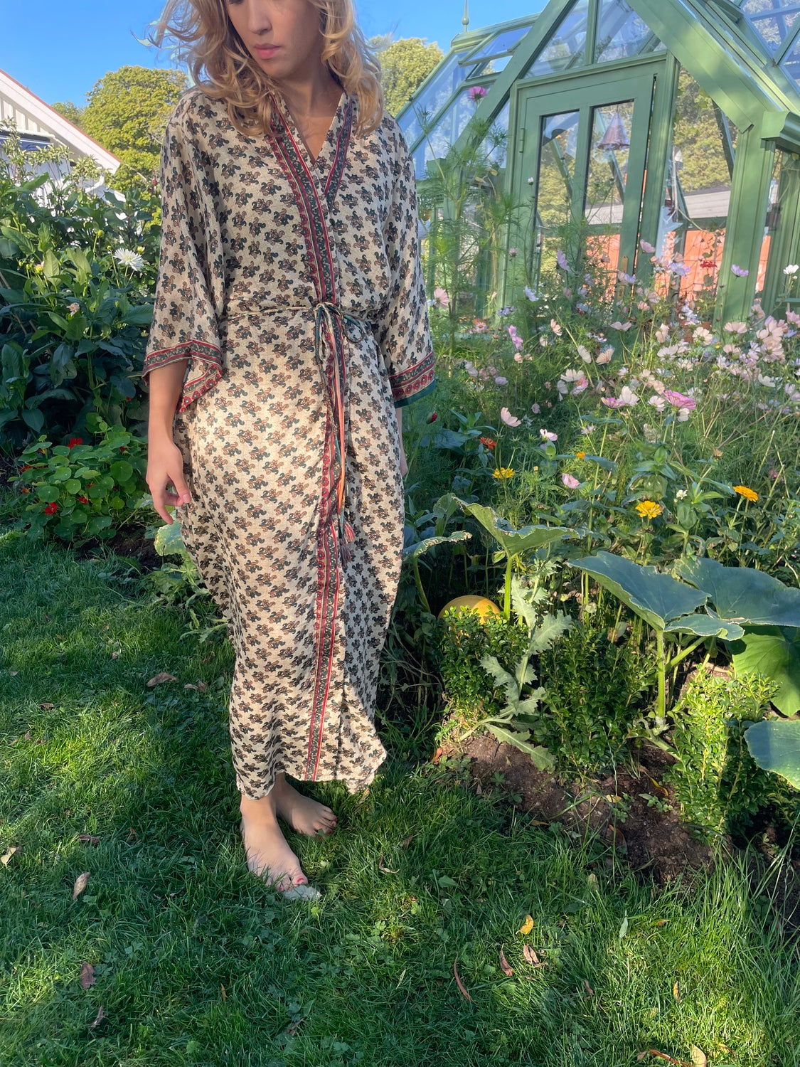 Kimono GREEN GARDEN vintage