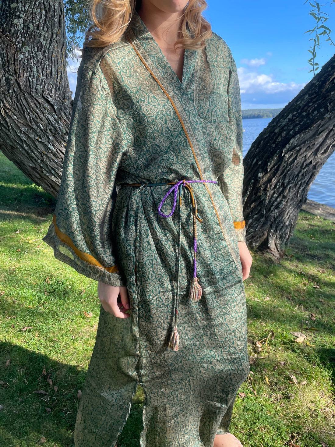 Kimono SHEER GREEN vintage