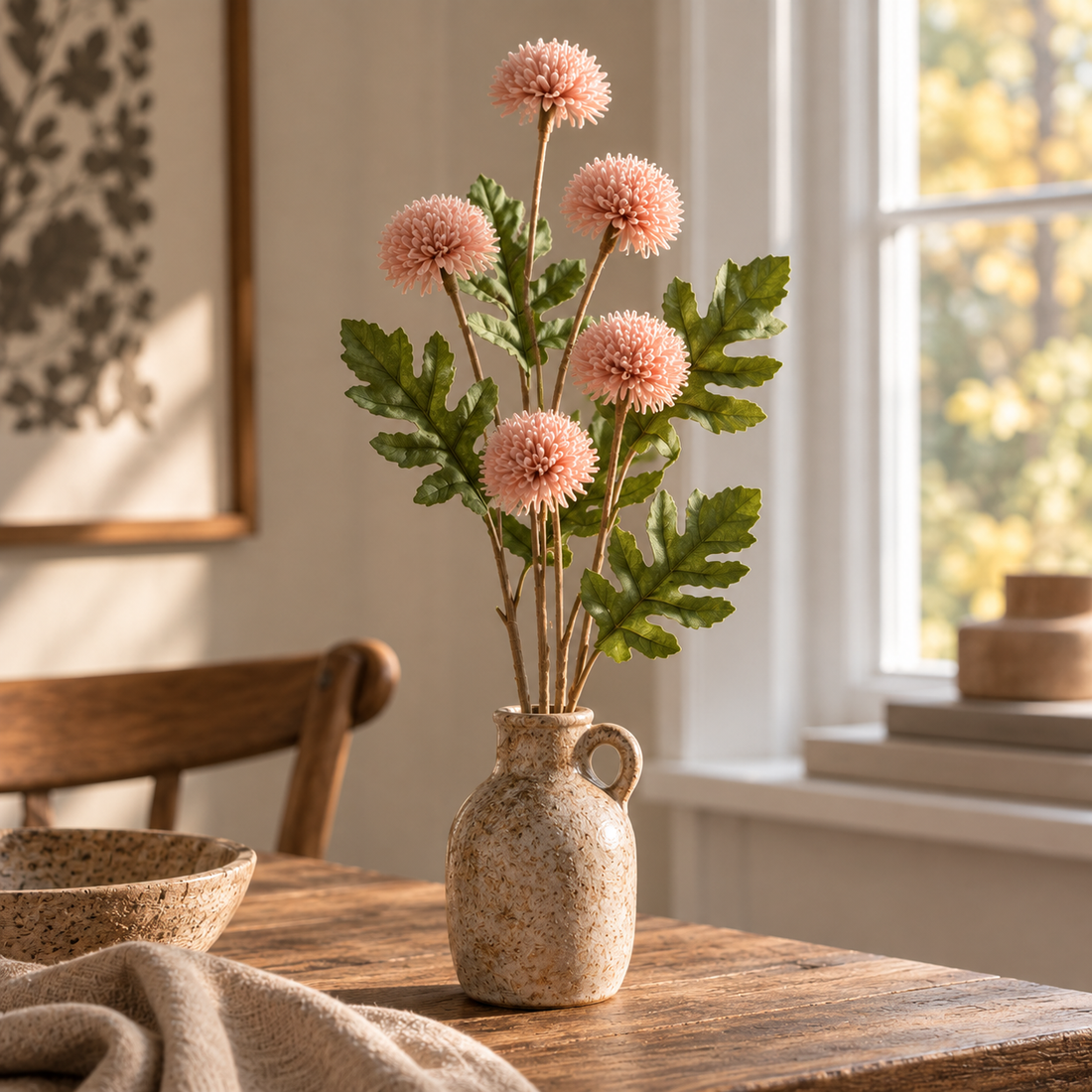 Konstblomma BLOMSTERBOLL rosa toner