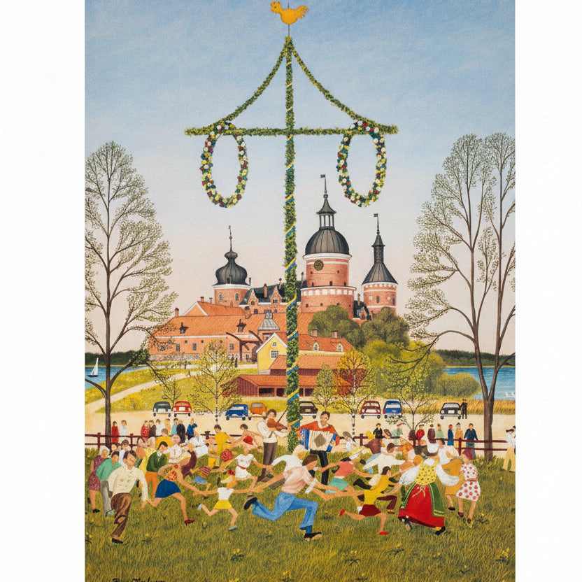 Kort MIDSOMMARDANSEN stort enkelt