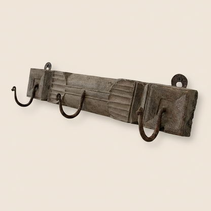 Krokbräda VINTAGE 51x8x4cm 3 krokar