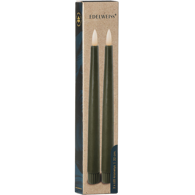 Ledljus KRONLJUS 22cm 2-pack