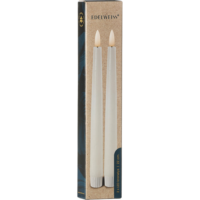 Ledljus KRONLJUS 22cm 2-pack