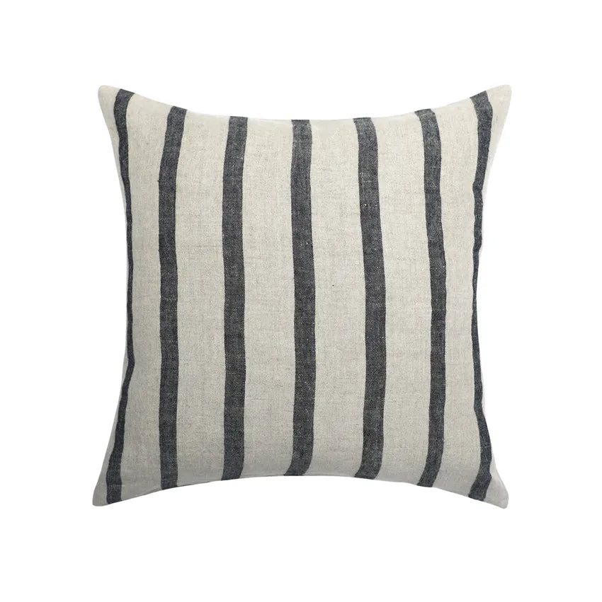 Kuddfodral LEO 100% lin natur/svart