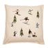 Kuddfodral Winter skiing 48x48 cm med broderat vintermotiv