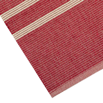 Löpare SIGRID 33x120cm mörkröd/linne