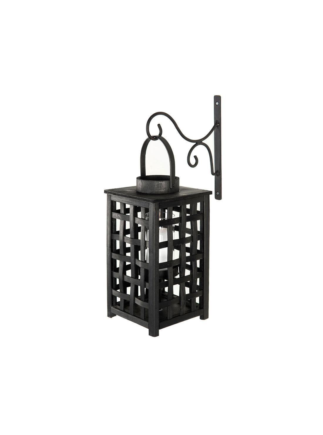 Krok LYKTA svart metall 26x2x27cm