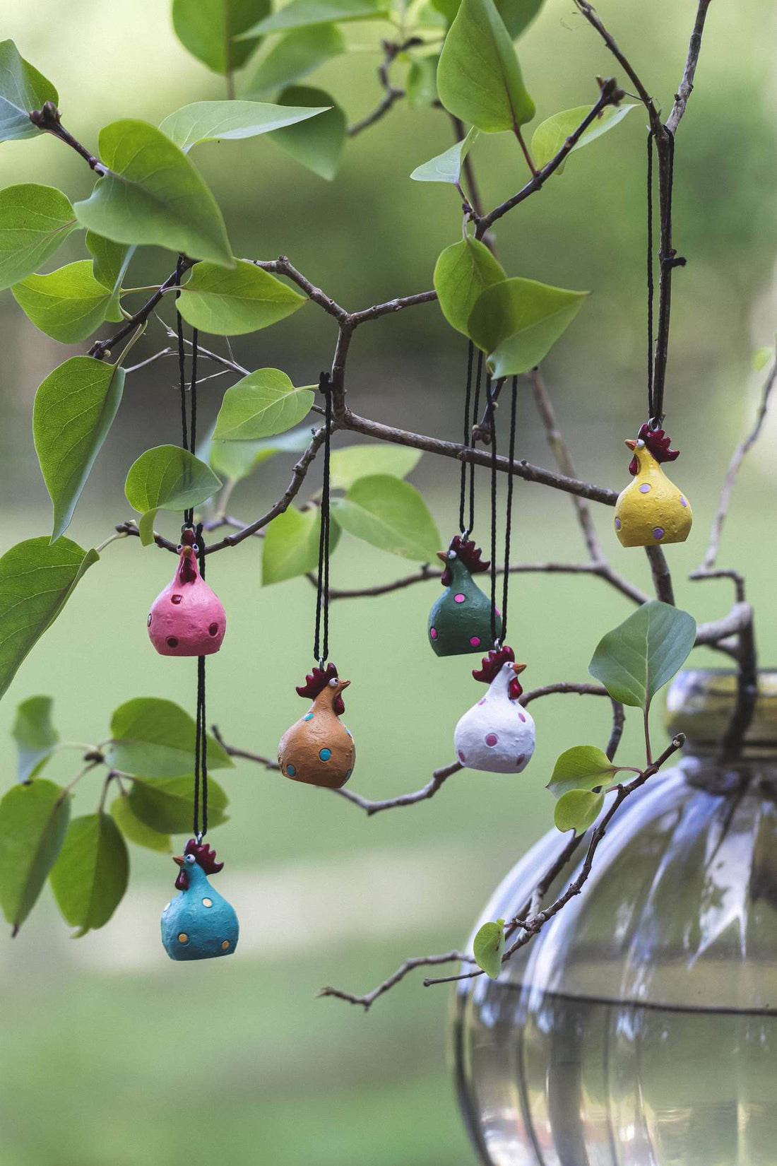 Hängande höna POPPY 6-pack