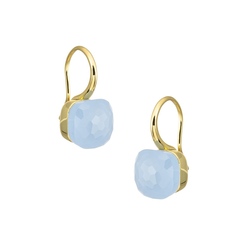 Örhänge EVELYN light blue guld